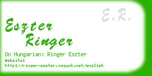 eszter ringer business card